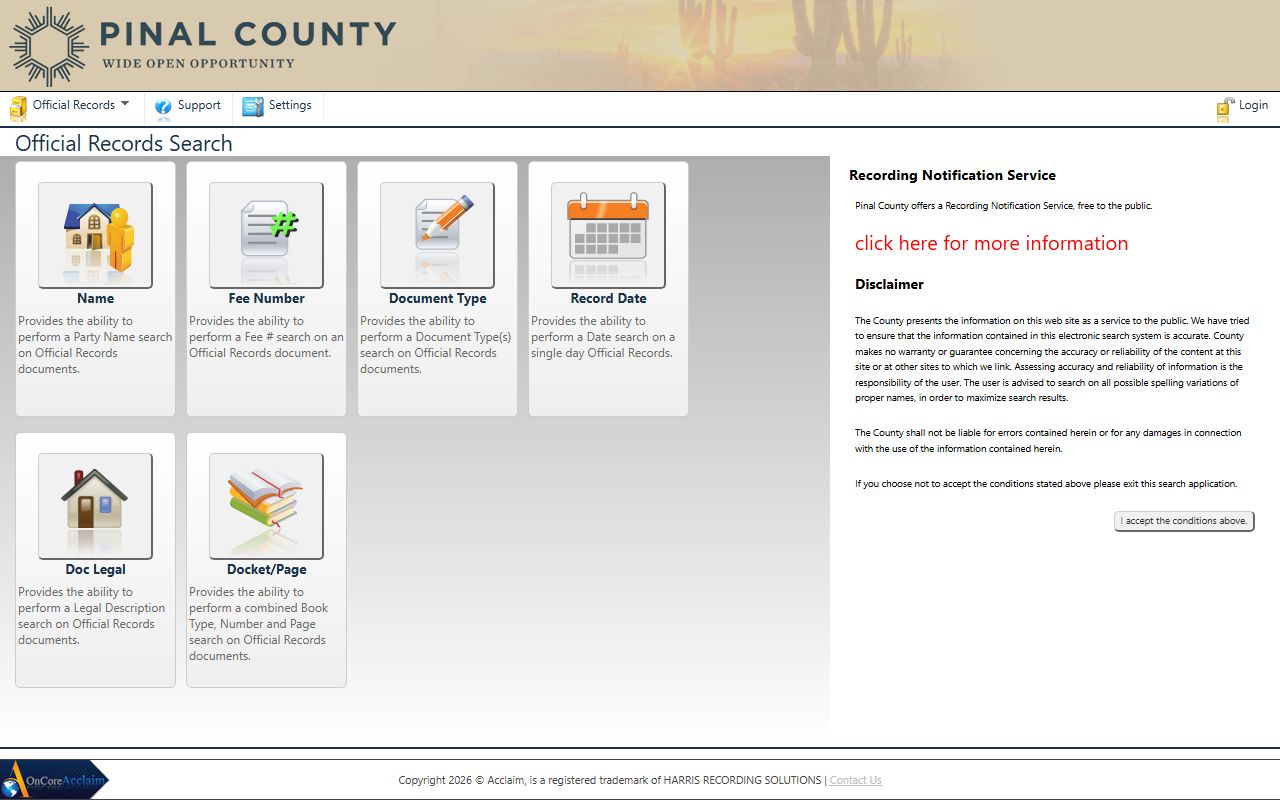 Pinal County deed search database